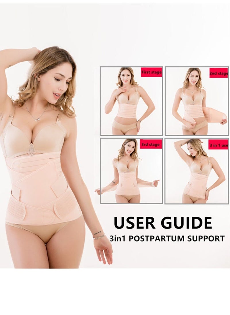 حزام خصر دعم ما بعد الولادة 3-In-1,قابلة للتعديل حزام الإنعاش لمرحلة ما بعد الولادة,التجليد البطني،الخصر، الحوض،& حمالةمجموعة الدعمللتعافي بعد الولادة -مريح، قابل للتنفس - Image 2